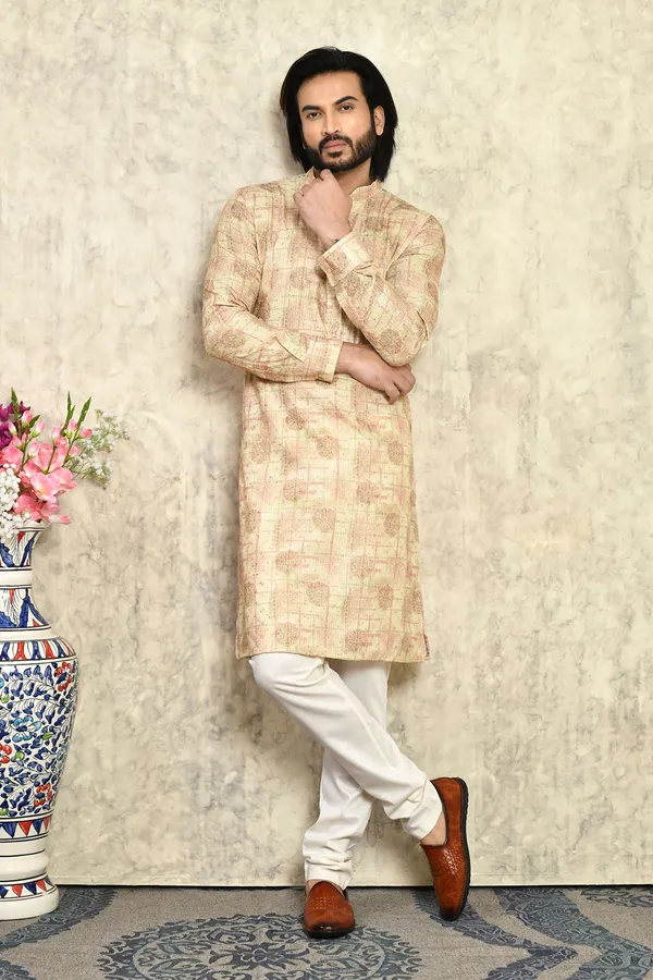 Mustard_Cotton__Fabric_With_Plain_Style_Kurta_Pajama_Set