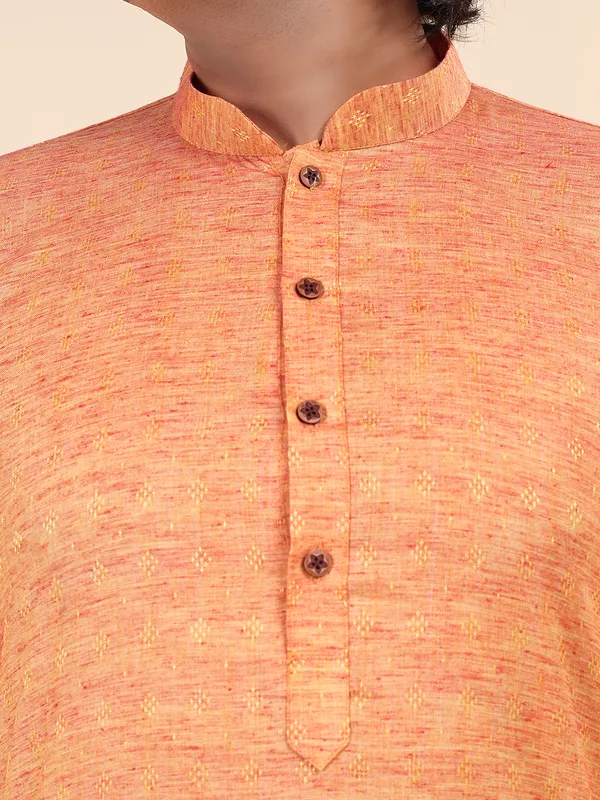 Mens_Cotton_Dobby_Woven_Design_Kurta