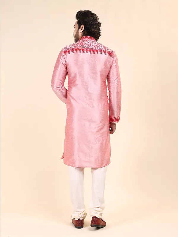 Mens_Silk_Blend_Hand_Block_Print_Kurta