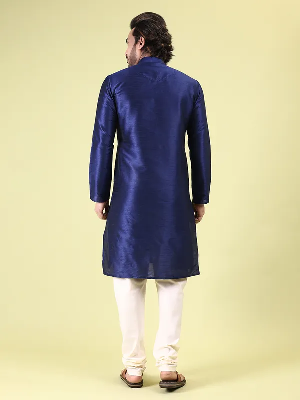 Mens_Silk_Blend_Plain_Kurta