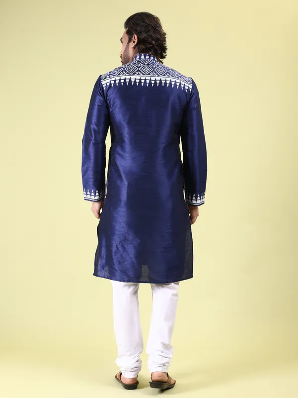 Mens_Silk_Blend_Hand_Block_Print_Kurta