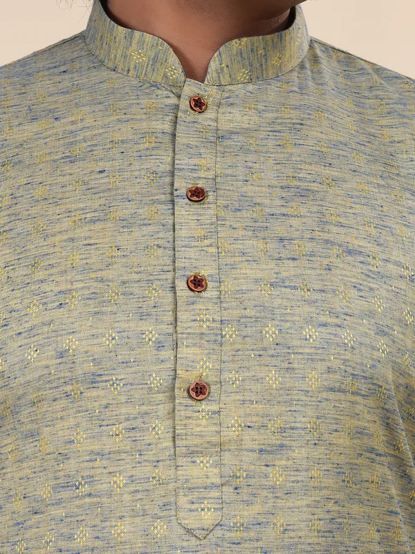 Mens_Cotton_Dobby_Woven_Design_Kurta