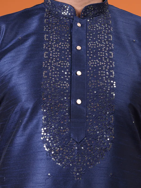 Mens_Art_Silk_Computer_Embroidary_with_Sequince_Work_Kurta