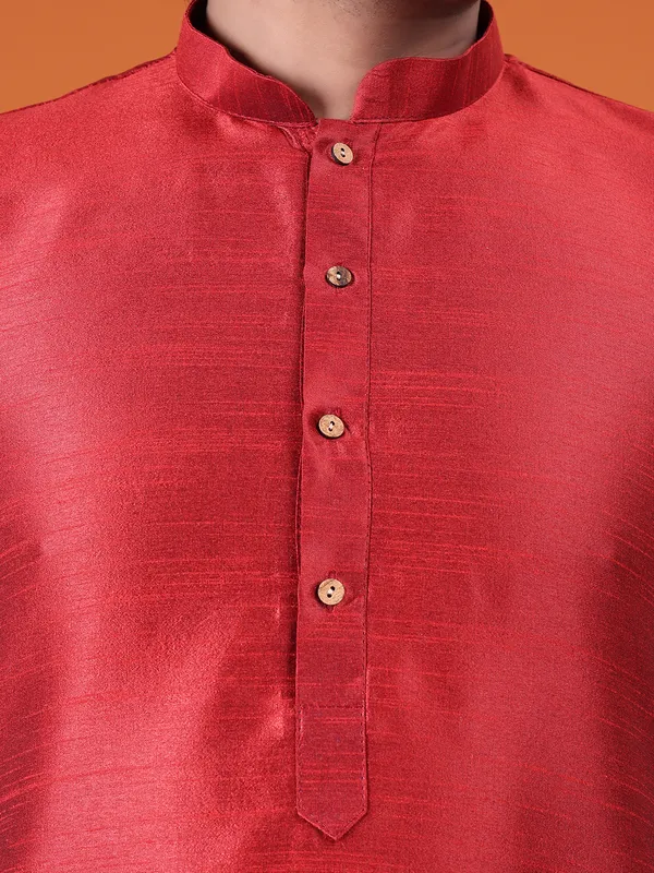 Mens_Silk_Blend_Plain_Kurta