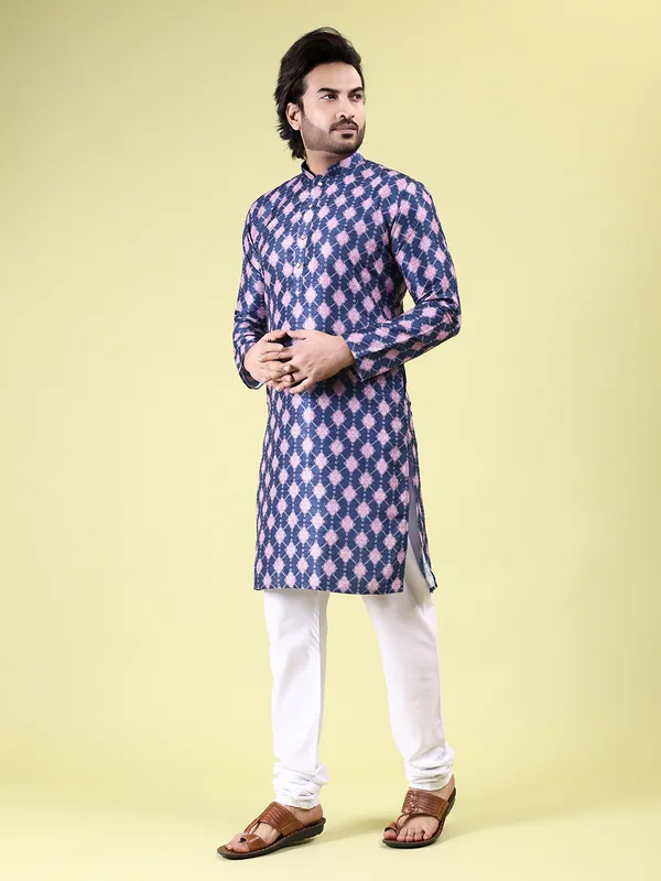 Mens_Art_Silk_Digital_Print_with_sequined_work_Kurta