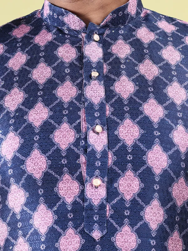 Mens_Art_Silk_Digital_Print_with_sequined_work_Kurta