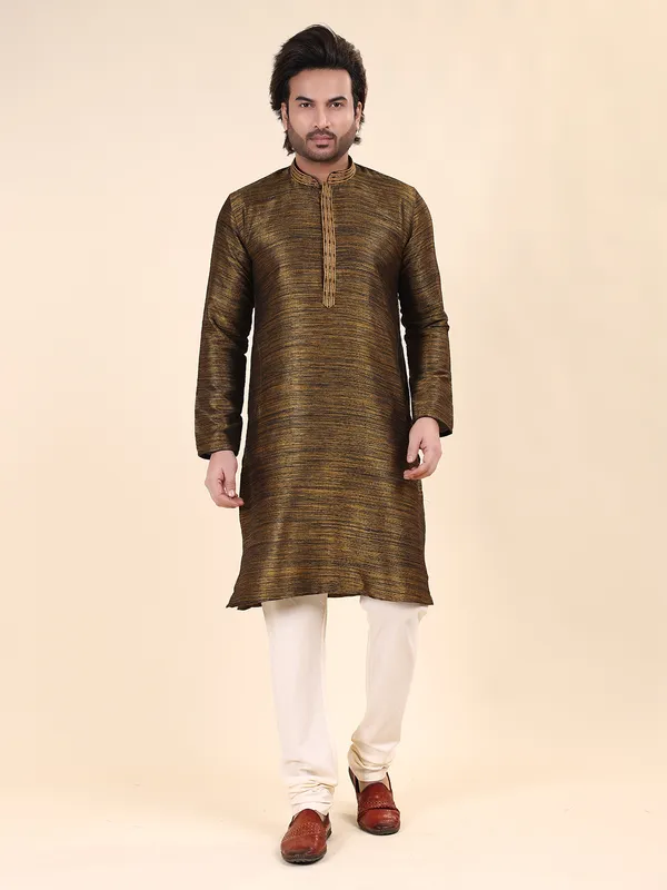 Mens_Art_Silk_Self_Design_with_Printex_Kurta