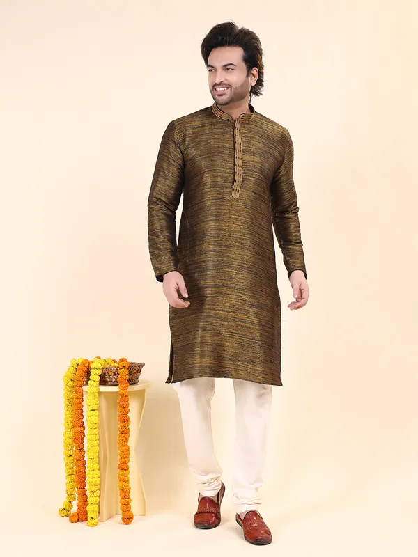 Mens_Art_Silk_Self_Design_with_Printex_Kurta