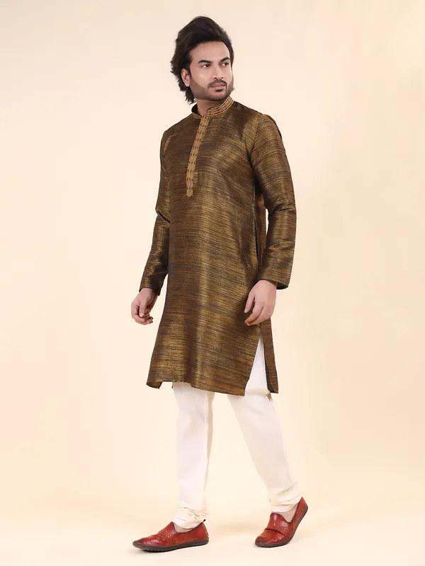 Mens_Art_Silk_Self_Design_with_Printex_Kurta
