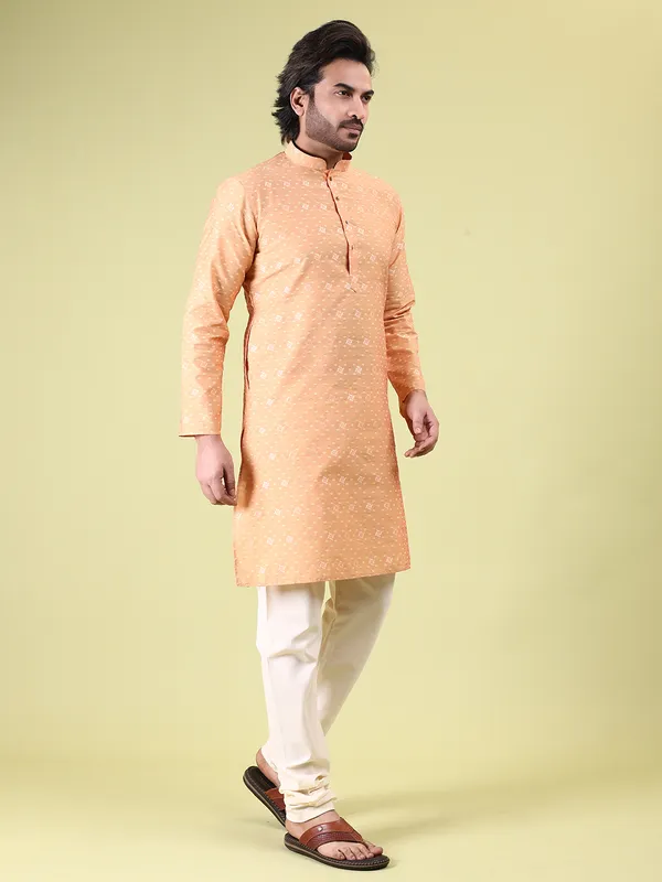Mens_Cotton_Silk_Woven_Design_with_Fancy_Button_Kurta