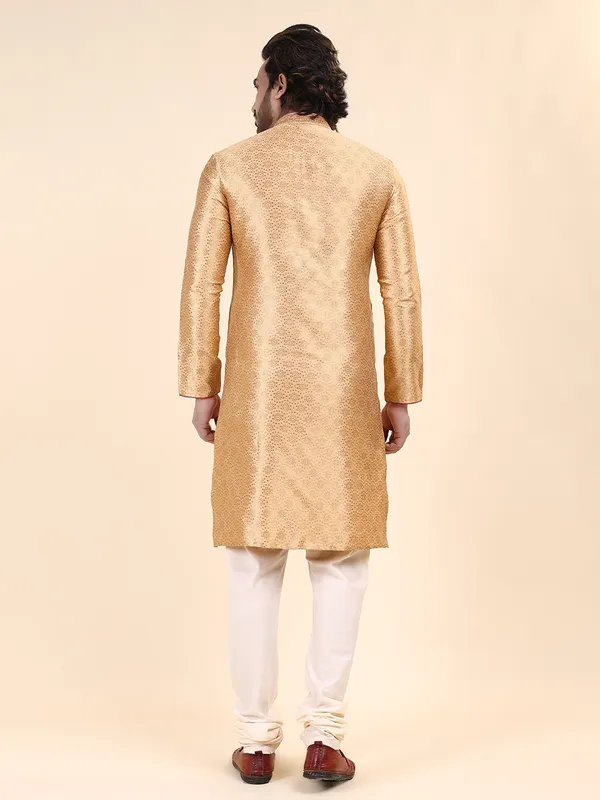 Mens_Art_Silk_Woven_Design_with_Lace_and_Printex_Kurta