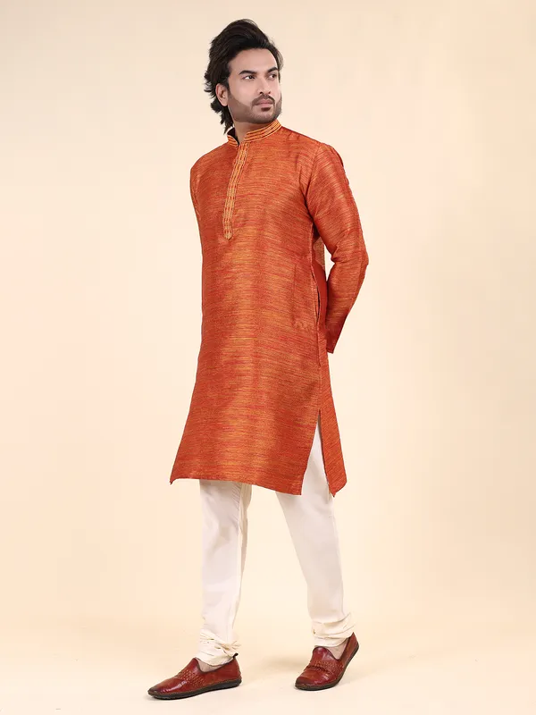 Mens_Art_Silk_Self_Design_with_Printex_Kurta