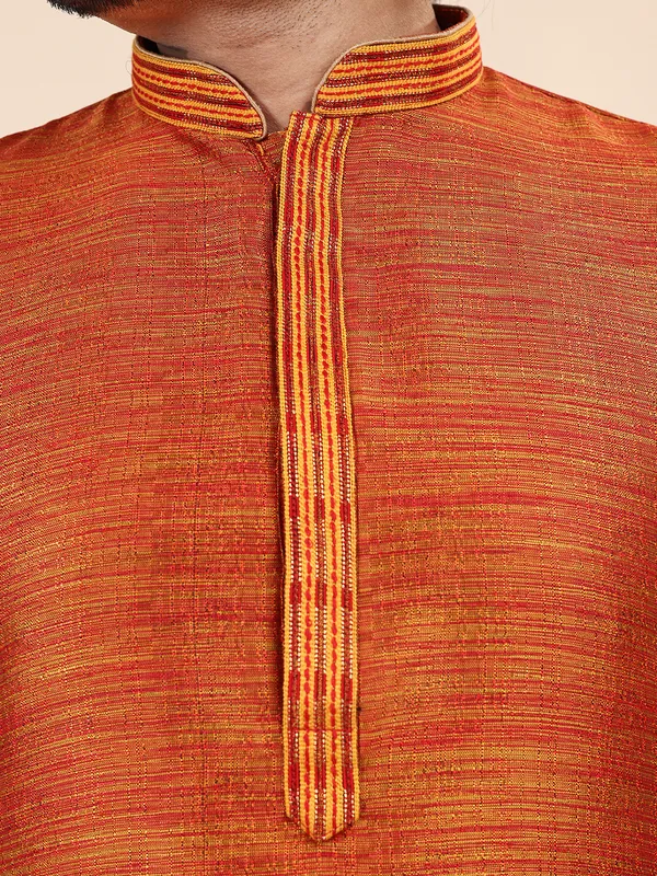 Mens_Art_Silk_Self_Design_with_Printex_Kurta