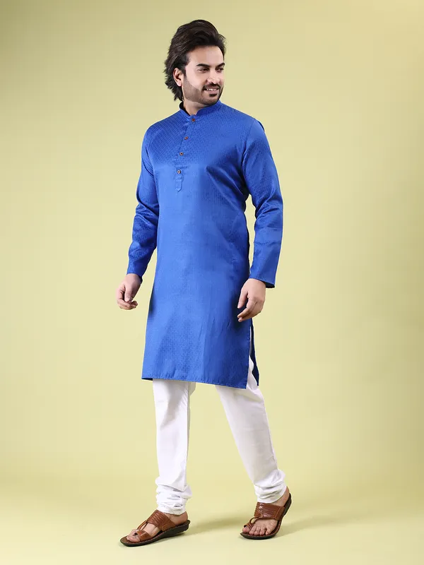 Mens_Cotton_Rayon_Self_Design_Kurta