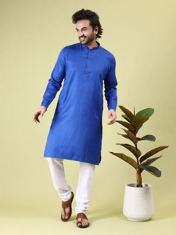 Mens_Cotton_Rayon_Self_Design_Kurta