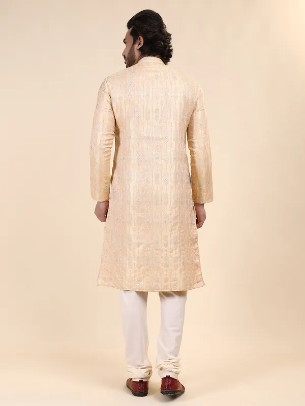 Mens_Handloom_Silk_Resham_and_Jari_Work_Kurta
