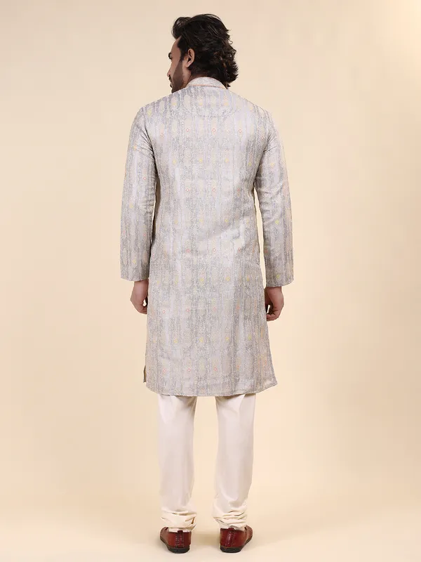 Mens_Handloom_Silk_Resham_and_Jari_Work_Kurta