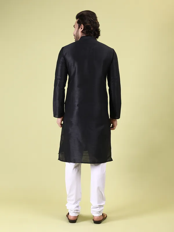 Mens_Silk_Blend_Plain_Kurta