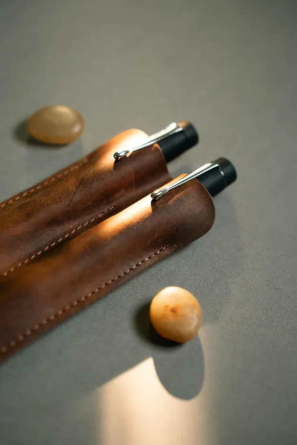 Fountain_Pen_Leather_Dual_Pen_Case_Brown_Genuine_Leather_Pen_Holder_Double_Pen_Pouch_With_Stitching