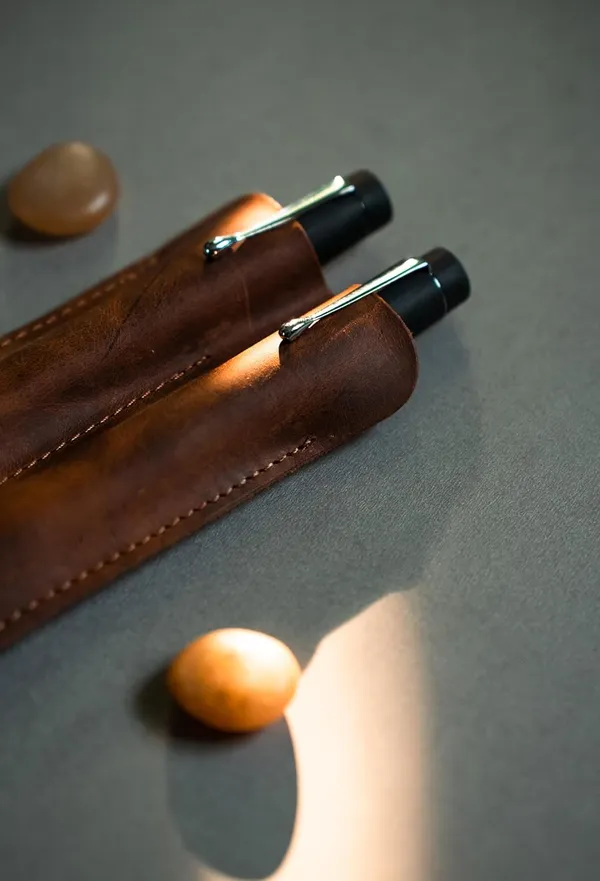 Fountain_Pen_Leather_Dual_Pen_Case_Brown_Genuine_Leather_Pen_Holder_Double_Pen_Pouch_With_Stitching