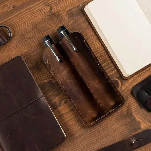 Fountain_Pen_Leather_Dual_Pen_Case_Brown_Genuine_Leather_Pen_Holder_Double_Pen_Pouch_With_Stitching
