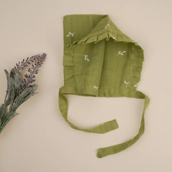 Pack_of_3_Olive_Bonnet_cap_|_Anti-Bacterial_and_Soft_Materials