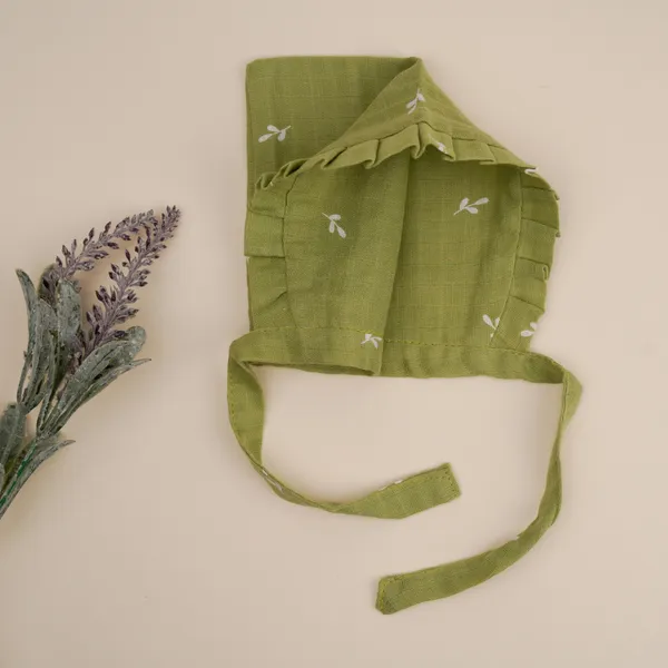 Pack_of_3_Olive_Bonnet_cap_|_Anti-Bacterial_and_Soft_Materials