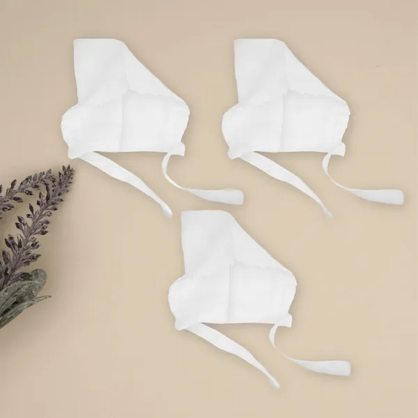 Pack_of_3_White_Bonnet_cap_|_Anti-Bacterial_and_Soft_Materials