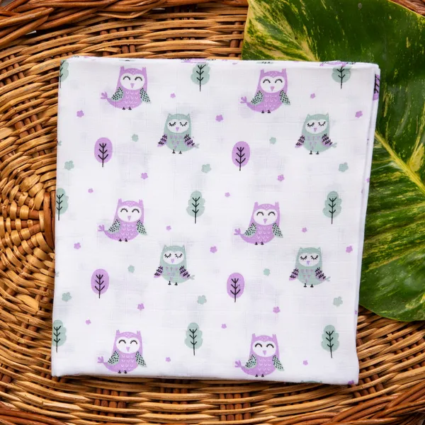 Owl_White_Anti-Bacterial_and_Soft_Material_Swaddle