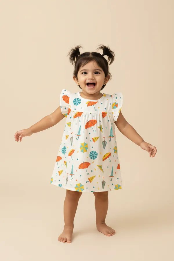Umbrella-Muslin_Frock_|_Antibacterial_&_Soft_cotton