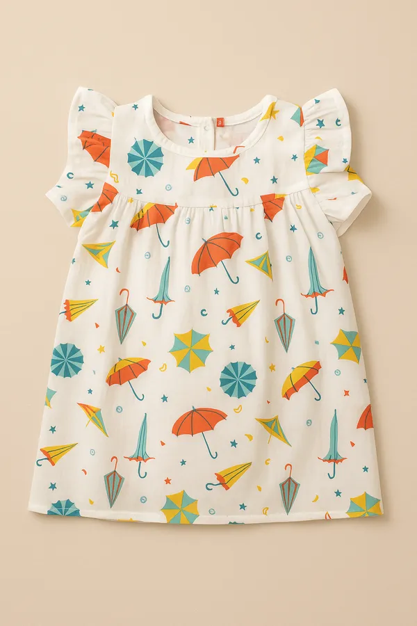 Umbrella-Muslin_Frock_|_Antibacterial_&_Soft_cotton