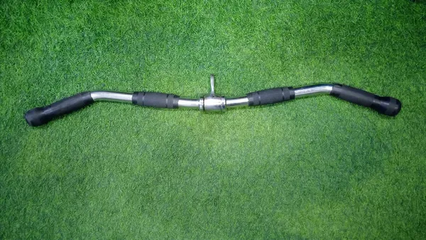 Chrome_Handle_With_Black_Rubber_Grips_38_Solid_Lat_Bar_(Revolving_Curl_Bar)