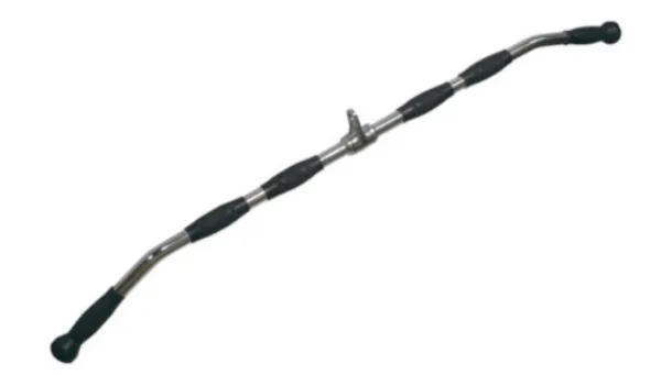 Chrome_Plates_With_Black_Rubber_Grips_Lat_Pulldown_Handle
