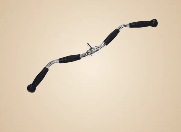 Chrome_Handle_With_Black_Rubber_Grips_38_Solid_Lat_Bar_(Revolving_Curl_Bar)