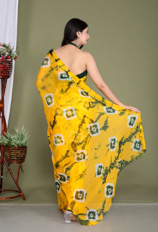 Yellow_Pure_Chiffon_Hand_Printed_Saree_|_With_Unstitched_Blouse_Piece