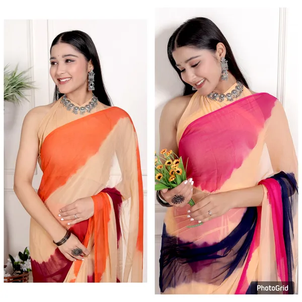 Multicolor_Pure_Chiffon_Hand_Printed_Saree_|_With_Unstitched_Blouse_Piece