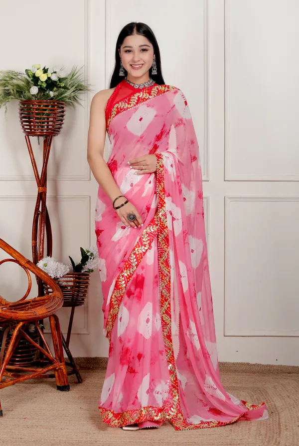 Pink_Pure_Chiffon_Hand_Printed_Saree_|_With_Unstitched_Blouse_Piece