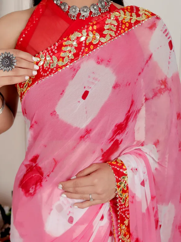 Pink_Pure_Chiffon_Hand_Printed_Saree_|_With_Unstitched_Blouse_Piece