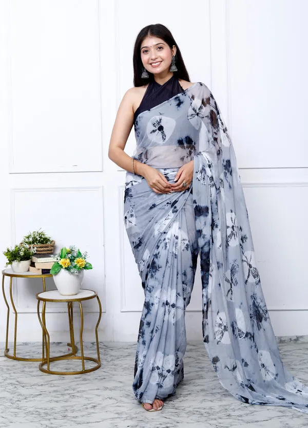 Grey_Pure_Chiffon_Hand_Printed_Saree_|_With_Unstitched_Blouse_Piece