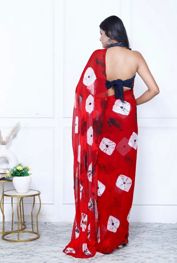 Red_Pure_Chiffon_Hand_Printed_Saree_|_With_Unstitched_Blouse_Piece