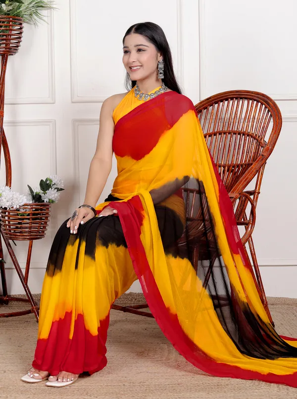 Multicolor_Pure_Chiffon_Hand_Printed_Saree_|_With_Unstitched_Blouse_Piece