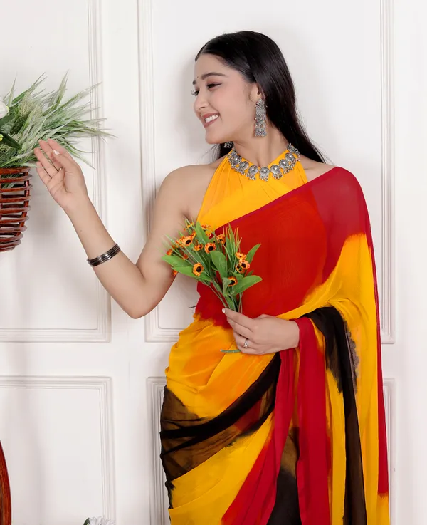 Multicolor_Pure_Chiffon_Hand_Printed_Saree_|_With_Unstitched_Blouse_Piece