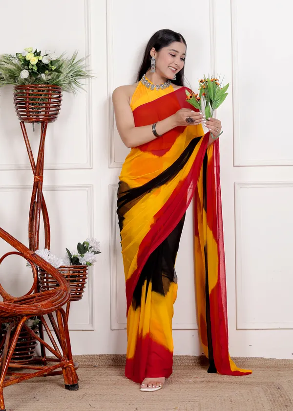 Multicolor_Pure_Chiffon_Hand_Printed_Saree_|_With_Unstitched_Blouse_Piece