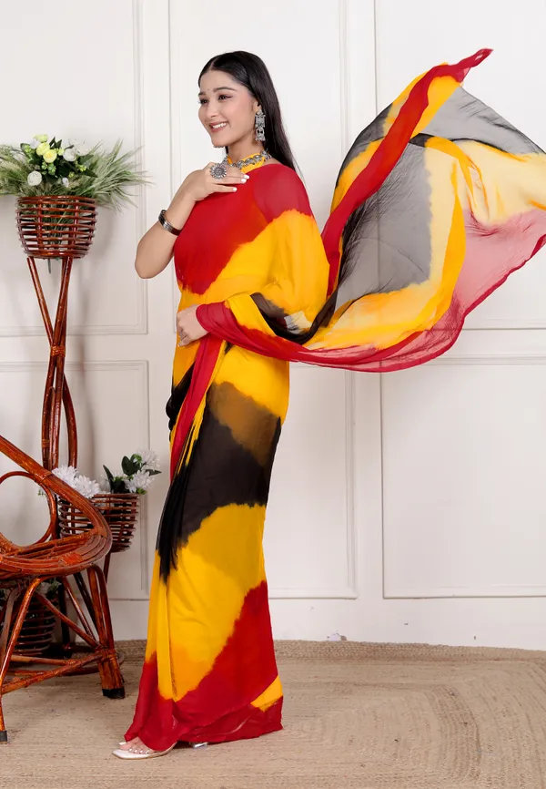 Multicolor_Pure_Chiffon_Hand_Printed_Saree_|_With_Unstitched_Blouse_Piece