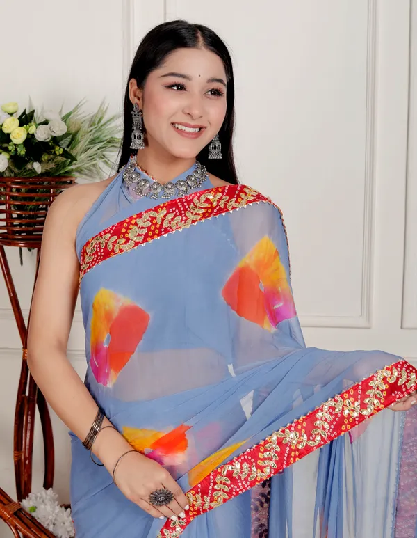 Grey_Pure_Chiffon_Hand_Printed_Saree_|_With_Unstitched_Blouse_Piece