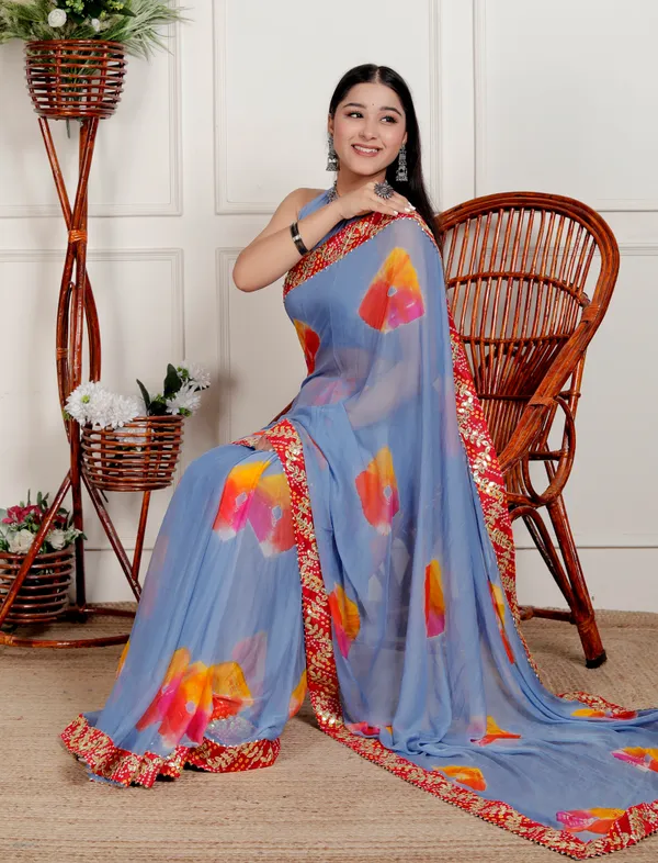 Grey_Pure_Chiffon_Hand_Printed_Saree_|_With_Unstitched_Blouse_Piece