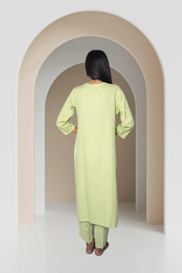 Pista_Green_Solid_Straight_Rayon_Stitched_Kurta_With_Pant_For_Women