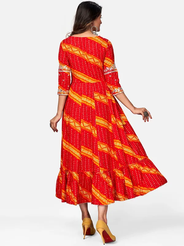 Red_Embroidered_Anarkali_Rayon_Kurta_For_Women