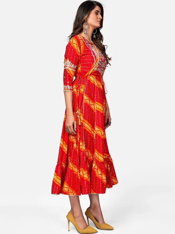 Red_Embroidered_Anarkali_Rayon_Kurta_For_Women