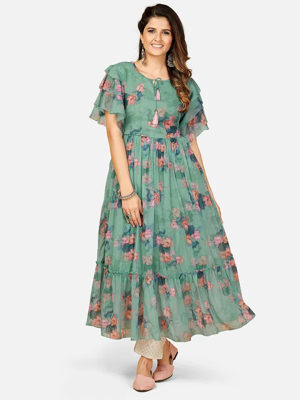 Aqua_Green_Printed_Anarkali_Georgette_Dress_For_Women